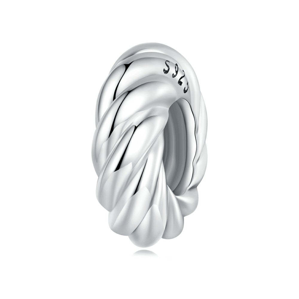 solid twists stopper charm spacer charm 925 sterling silver dp145