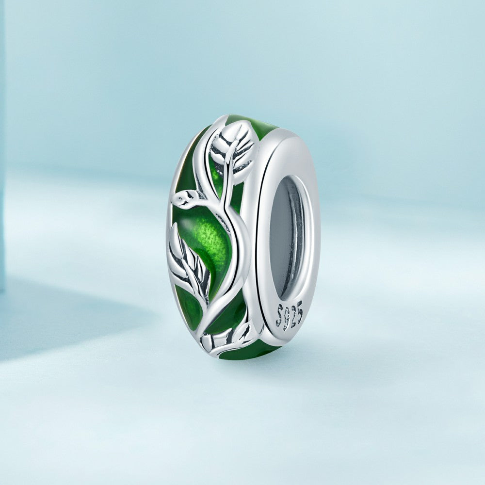 Vines Stopper Charm Spacer Charm Silver