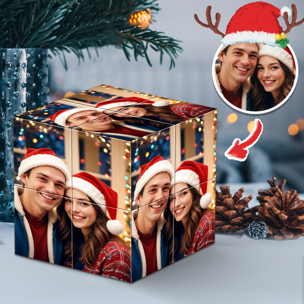 Multiphoto Photo Cube Personalised Folding Picture Cube Photo Frame Christmas Gifts - soufeelau