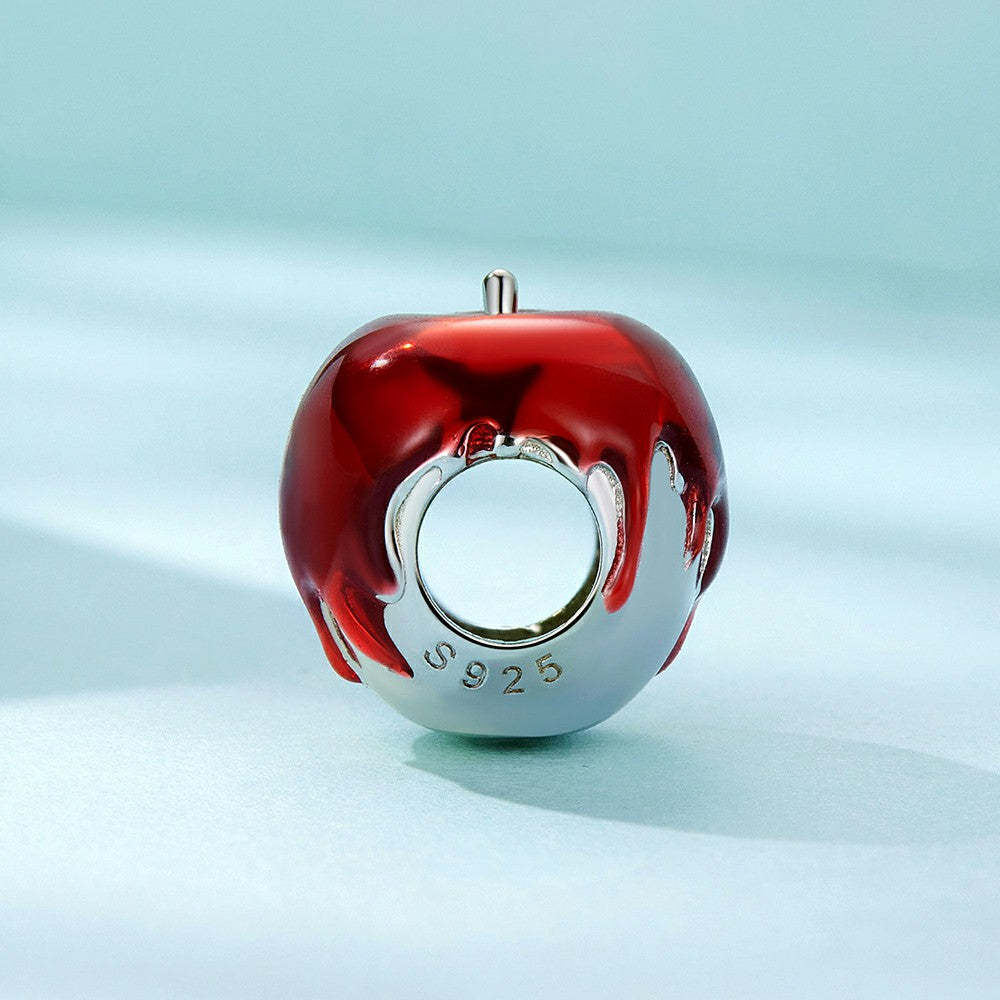 apple enamel charm 925 sterling silver dy1332