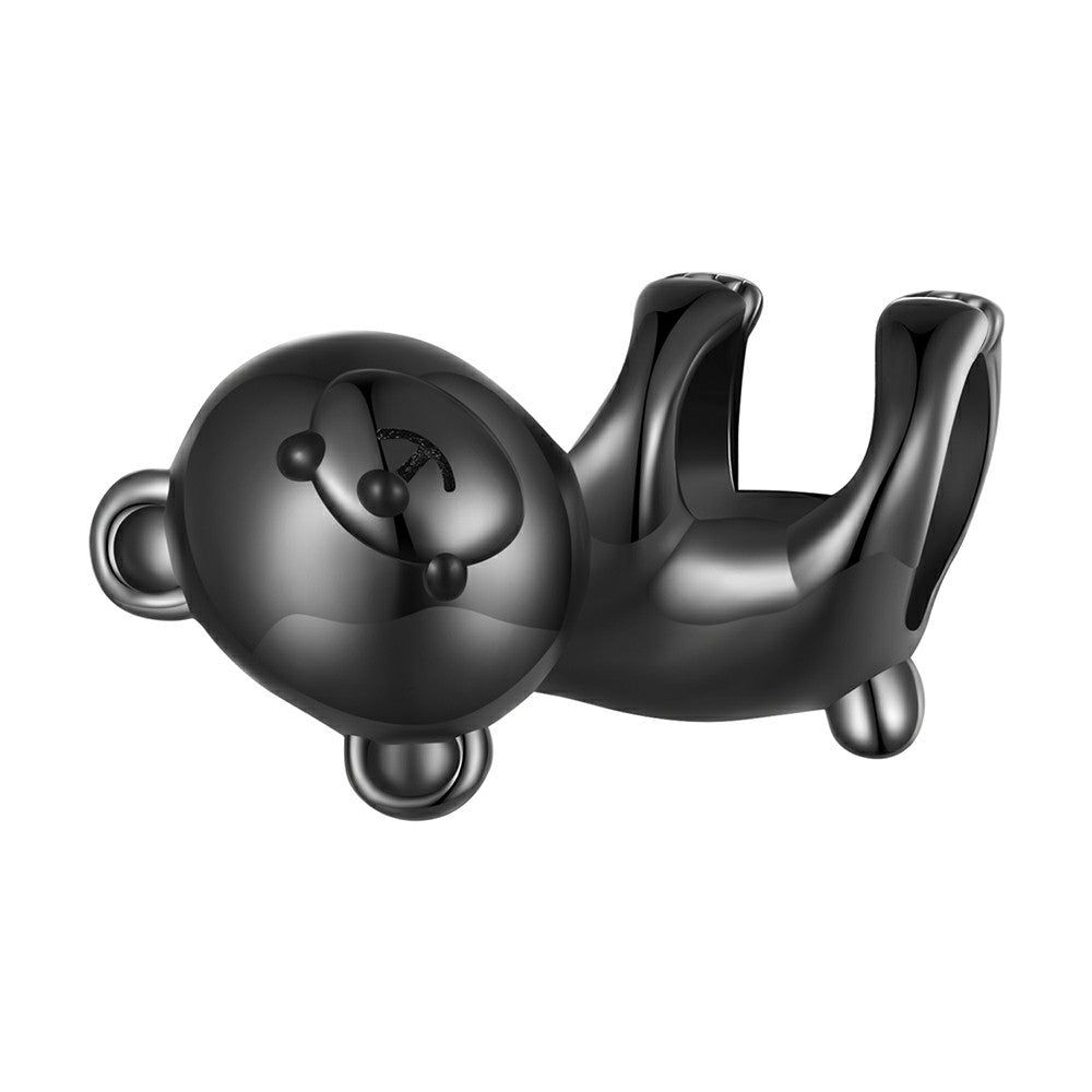 black bear enamel charm 925 sterling silver dy1350