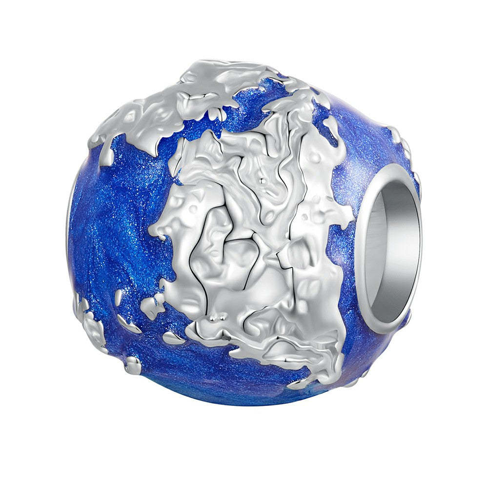 earth enamel charm 925 sterling silver dy1351