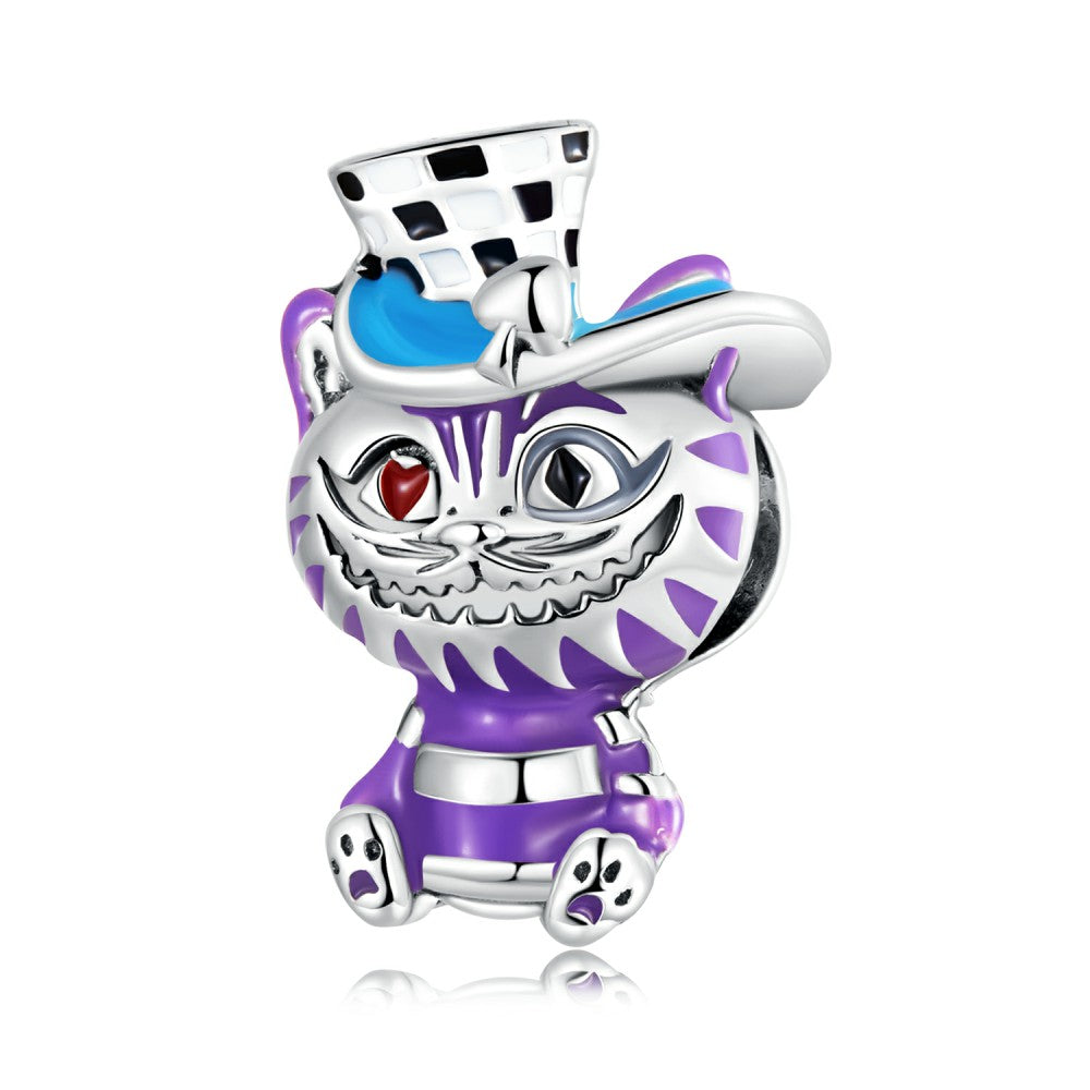 magic cat enamel charm 925 sterling silver gift for pet lover dy1395