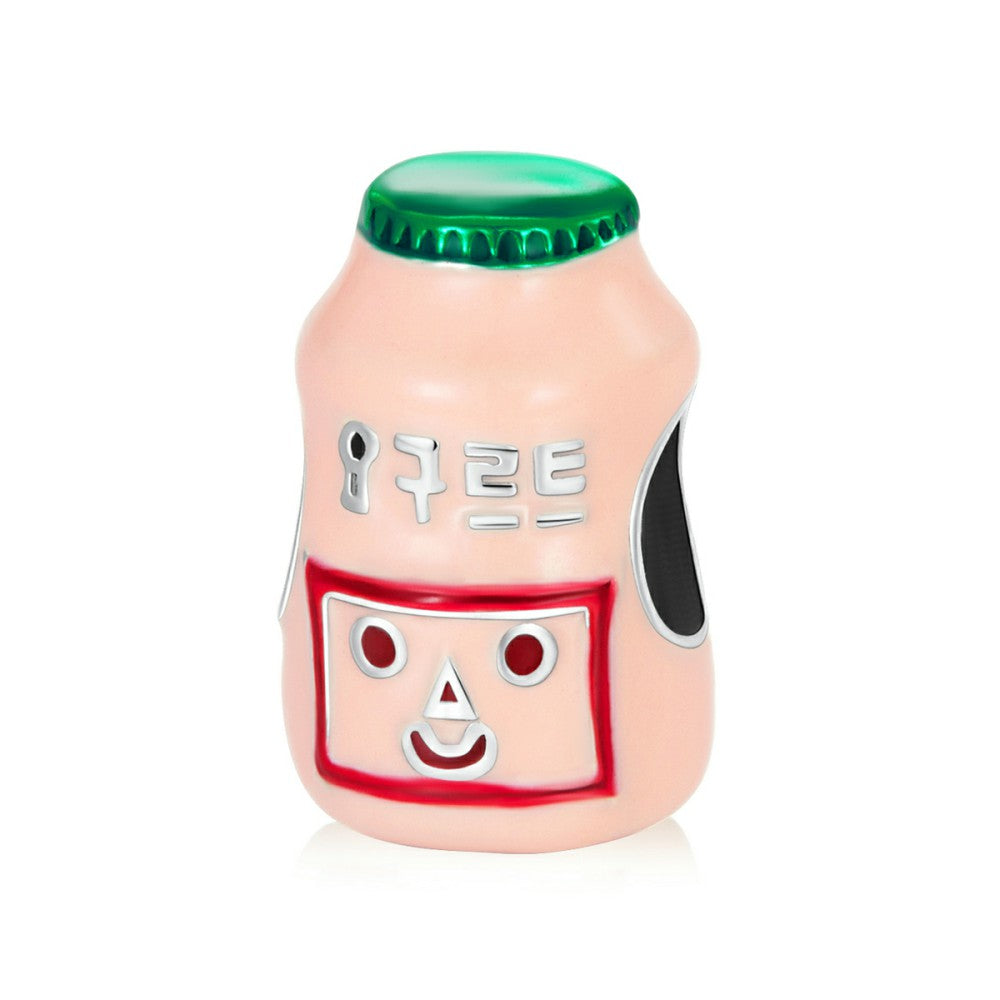 Fun Drinks Enamel Charm Silver