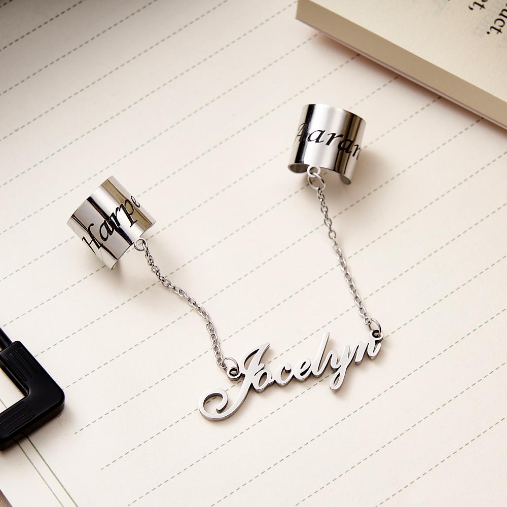 Double Name Tag Custom Engraved Chain Nameplate Stethoscope Decoration For Doctor - soufeelau