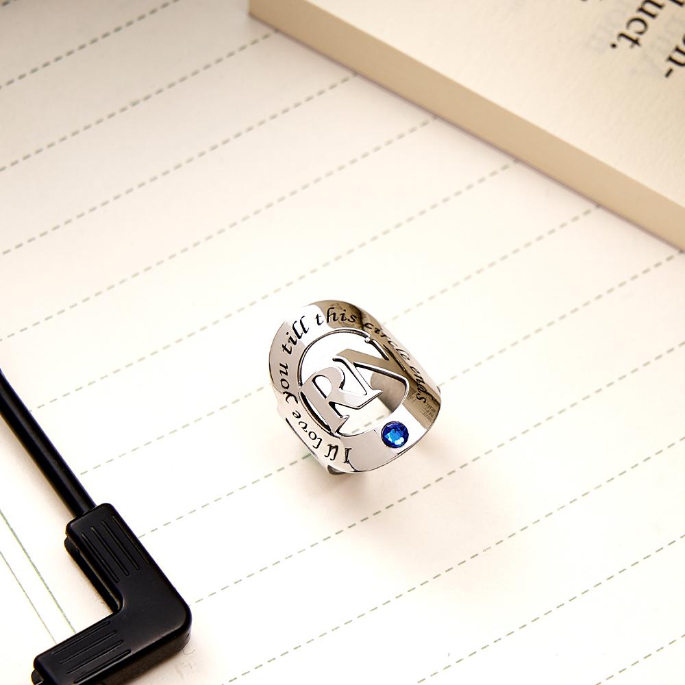 Engravable Birthstone Stethoscope Decoration With Hollow Out Name Tag For Nurse - soufeelau
