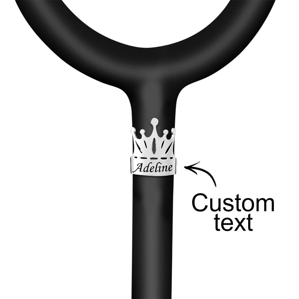 Custom Engraved Stethoscope Tag Creative Crown Stethoscope Decoration For Doctor - soufeelau