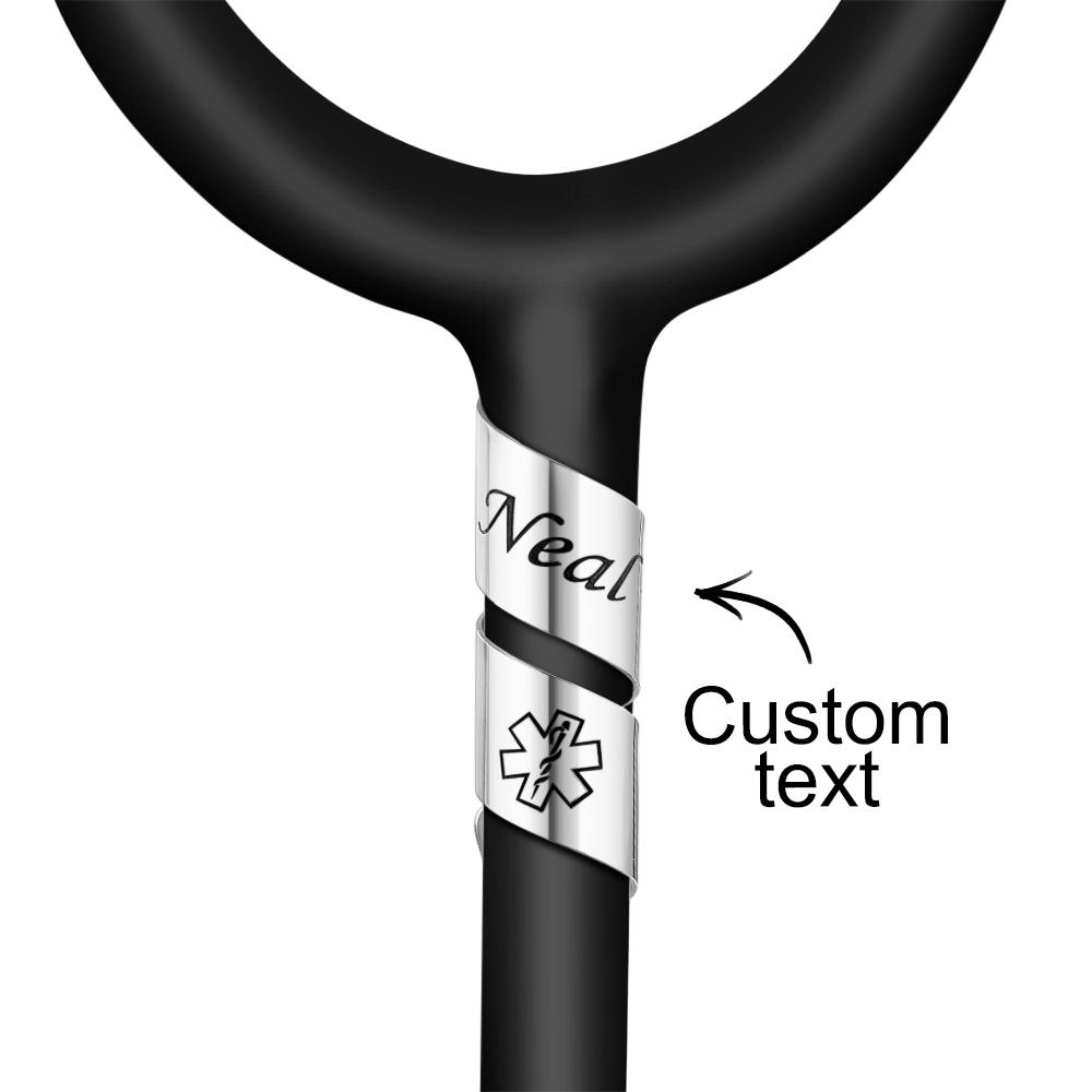 Custom Engraved Pattern Stethoscope Name Tag Personalized Gifts For Doctor - soufeelau