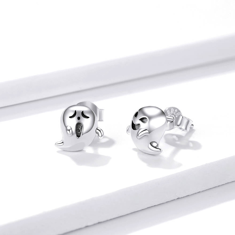 little devil ghost earrings 925 sterling silver halloween gifts ed138