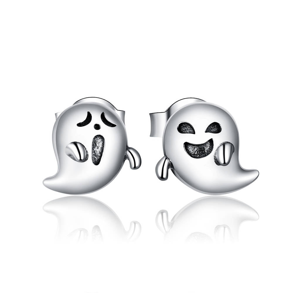 little devil ghost earrings 925 sterling silver halloween gifts ed138