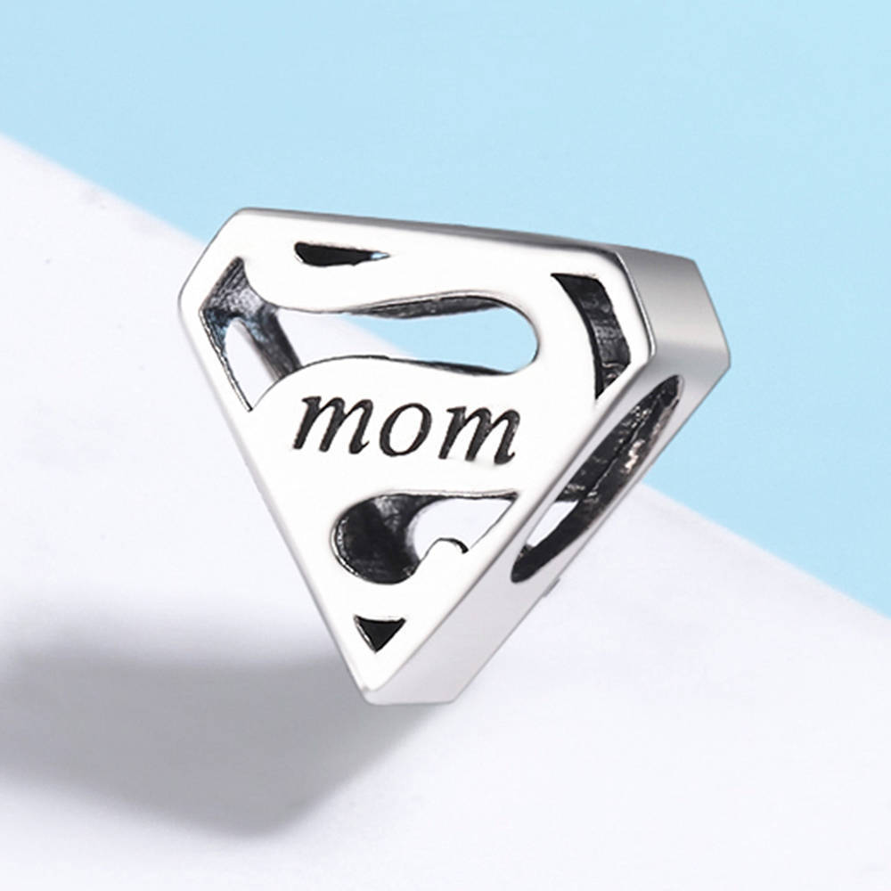 dear super mom charm 925 sterling silver mothers day gifts fj1421