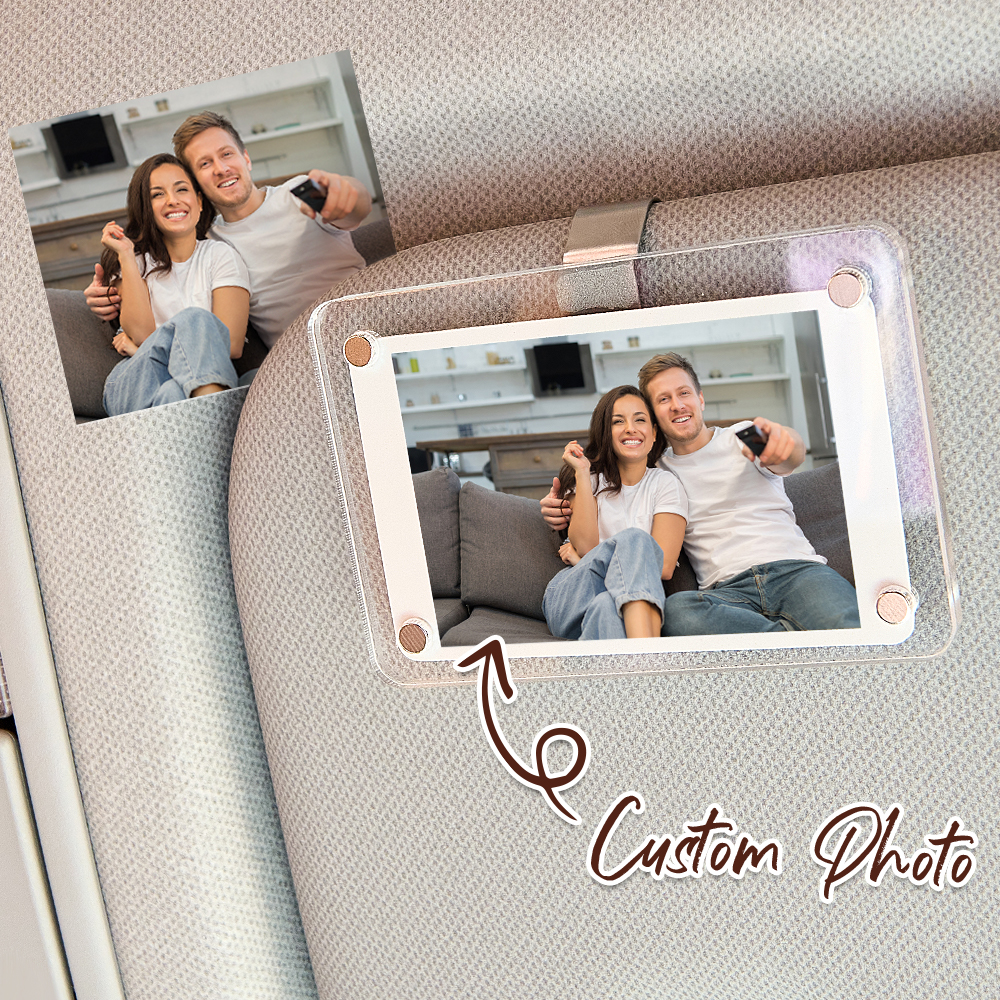 Photo Car Visor Clip Custom Sun Visor Clip Personalized Photo Car Decoration Polaroid Photo for Car Couples Gift - soufeelau