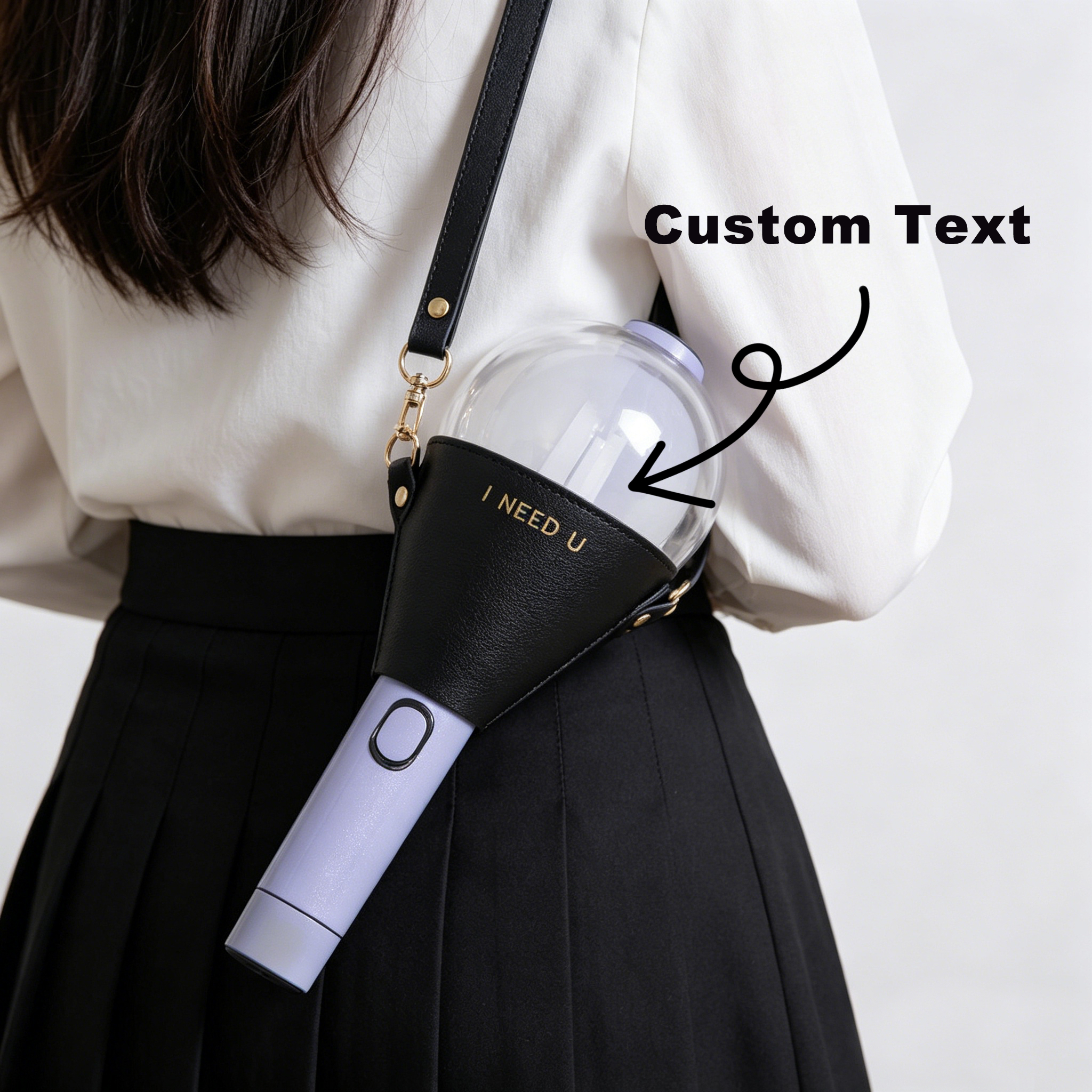 Custom Text Light Stick Strap, Adjustable Crossbody Lanyard for Concert Light Stick, Anti-Loss Shoulder Strap