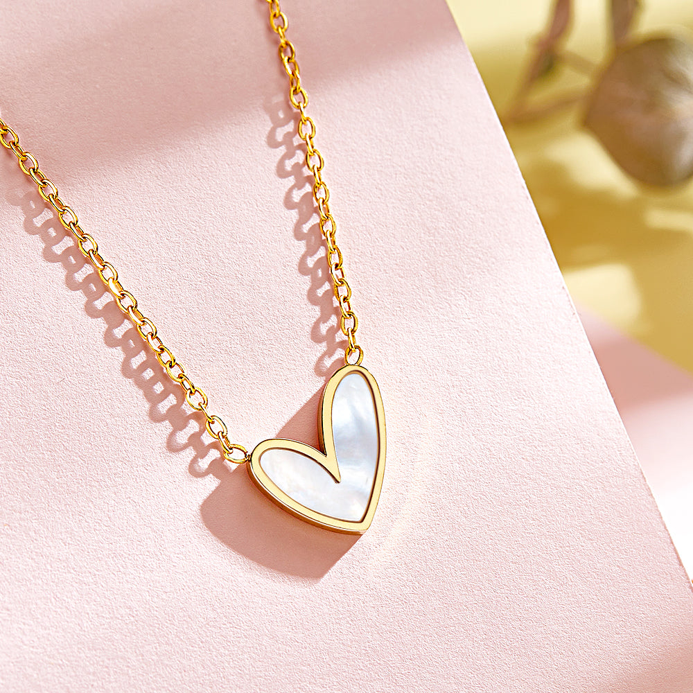 Custom Engraved Necklace Classic Heart Unique Gift - soufeelau