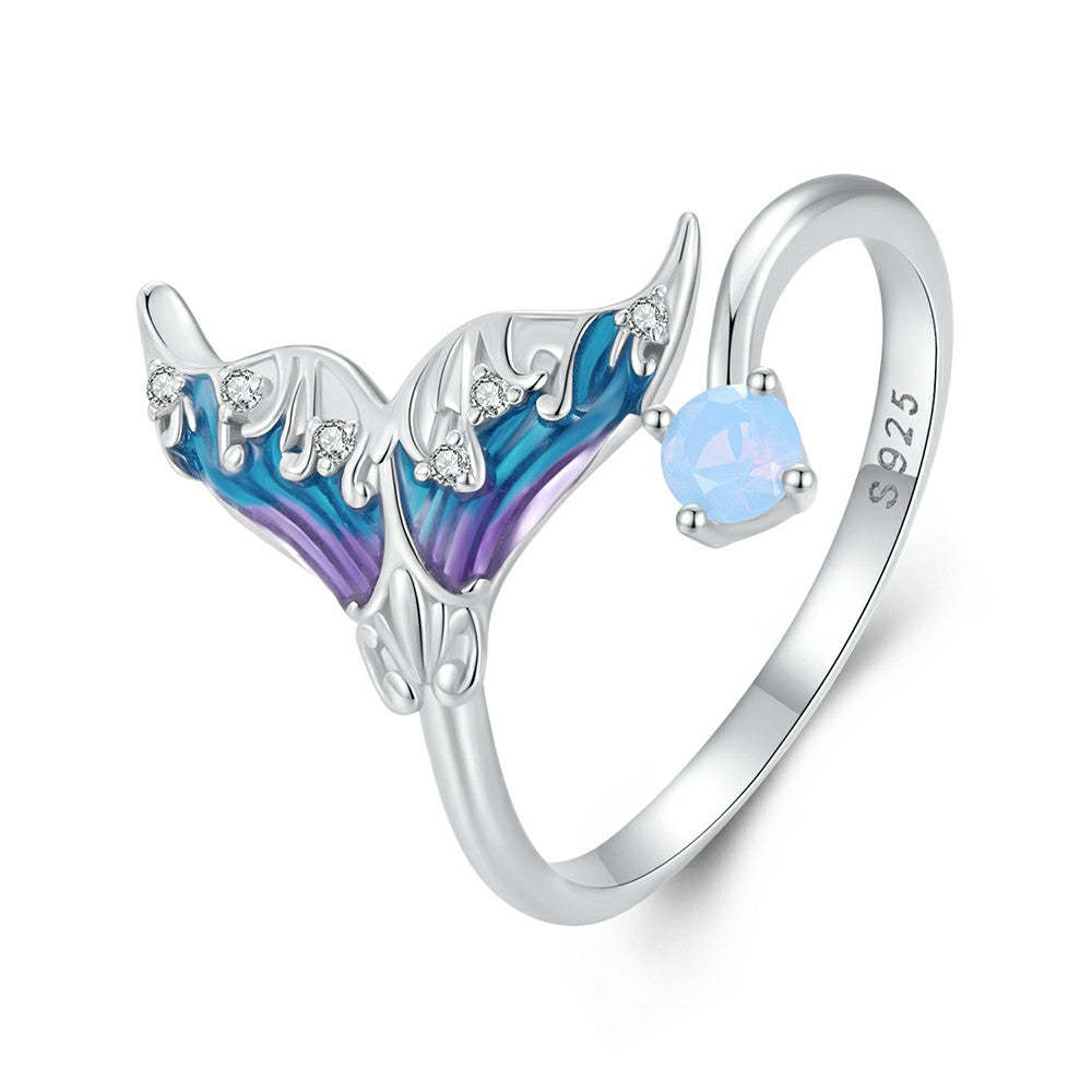 dream mermaid open ring 925 sterling silver kr150