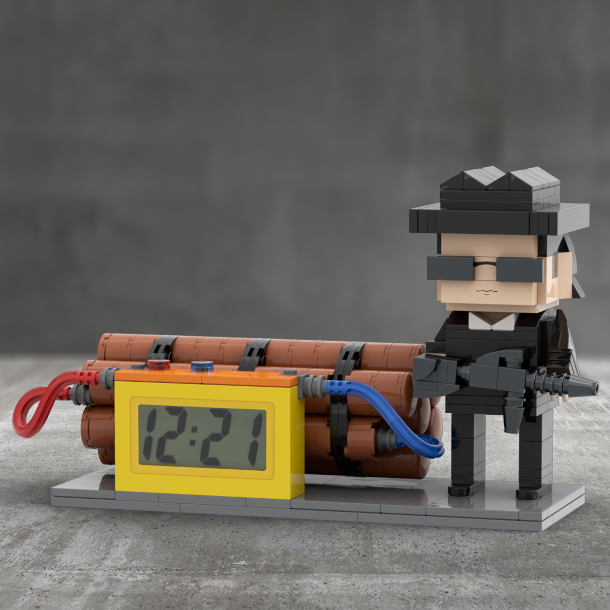 Custom Brick Figures Clock Personalized Dangerous Elements Brick Figures Clock Gifts for Him - soufeelau