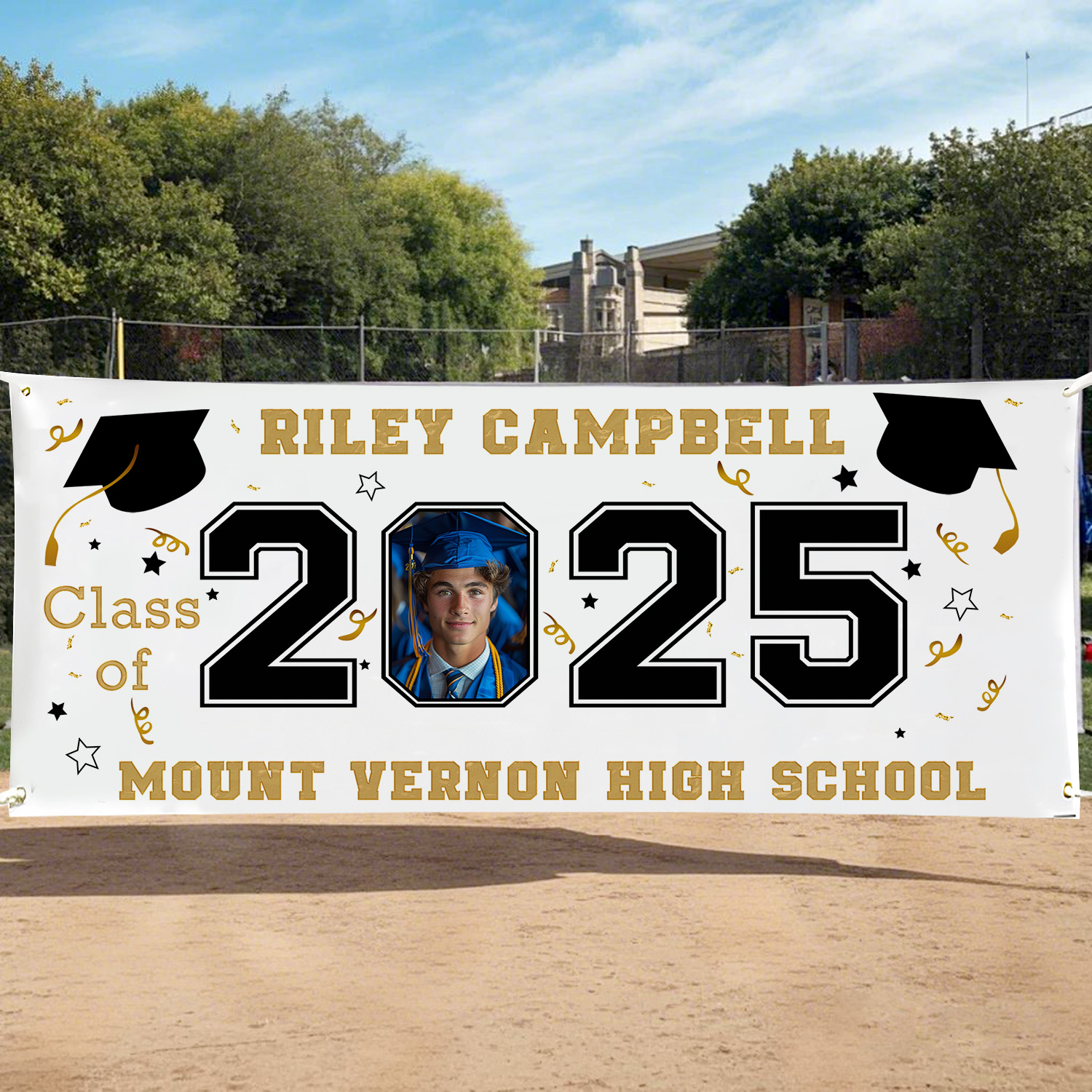 Graduate Photo Banner Custom Banner Celebrate Your Journey Honor Your Achievements - soufeelau