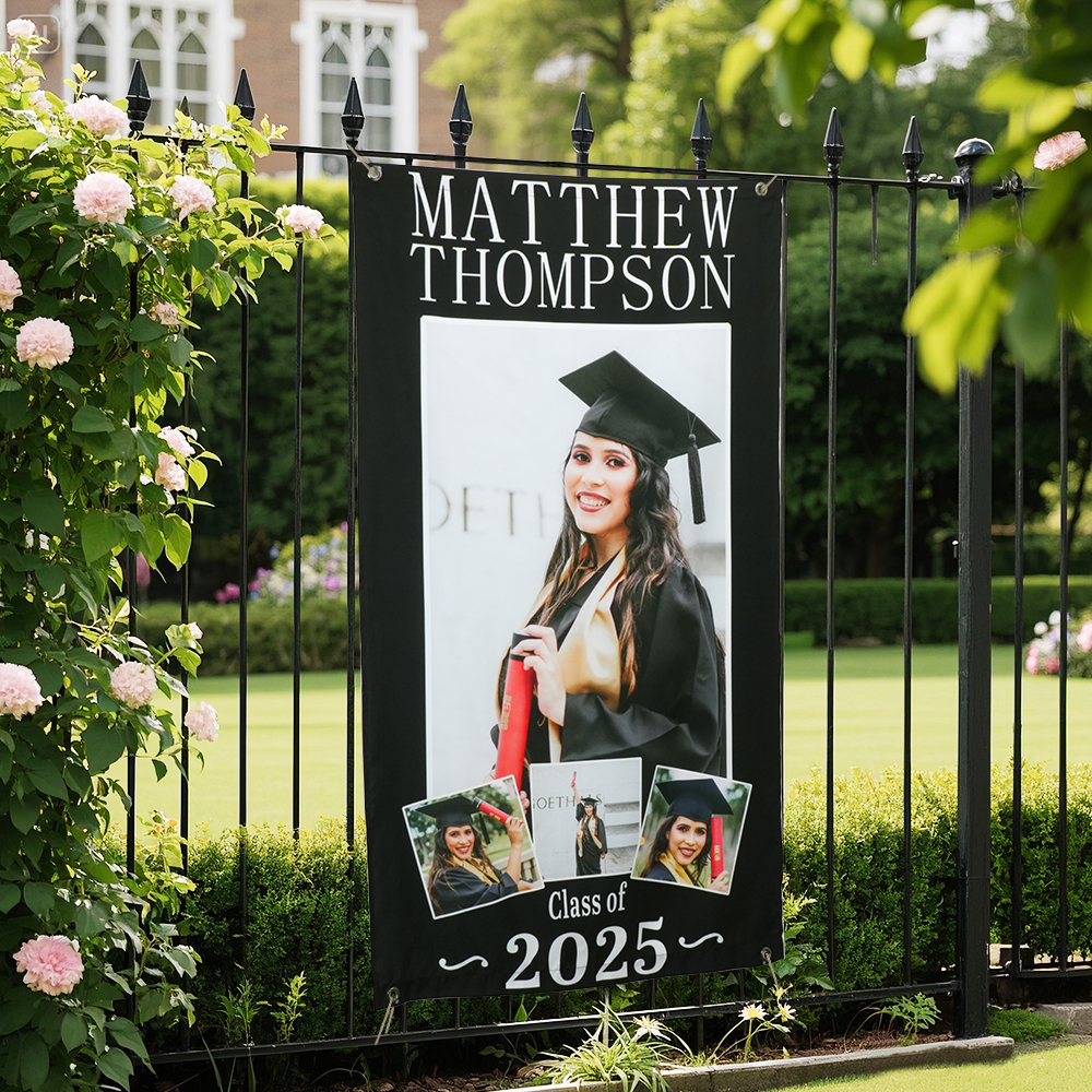 Custom Graduation Photo Banner Picture of Success Banner Home Decor Graduation Gifts - soufeelau