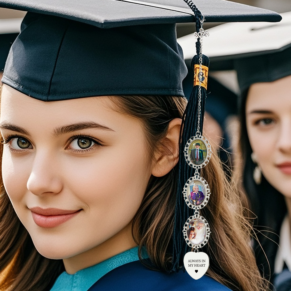 Custom Graduation Photo Charm Graduation Memorial Tassel Photo Memorial Graduation Cap Charm Graduation Gift - soufeelau