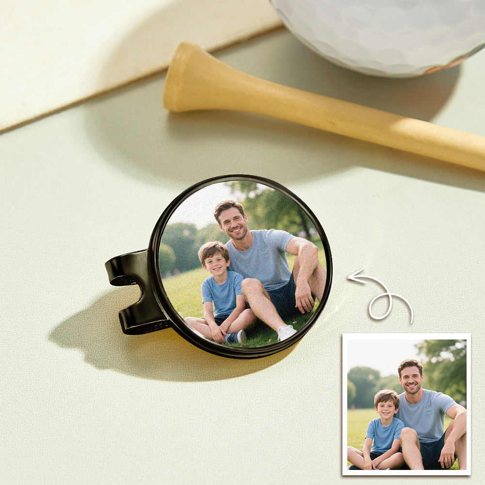 Photo Golf Marker, Golf Marker and Clip Set, Custom Golf Gifts For Her, Custom Golf Marker, Golfing Accessory, Personalized Golf Marker - soufeelau
