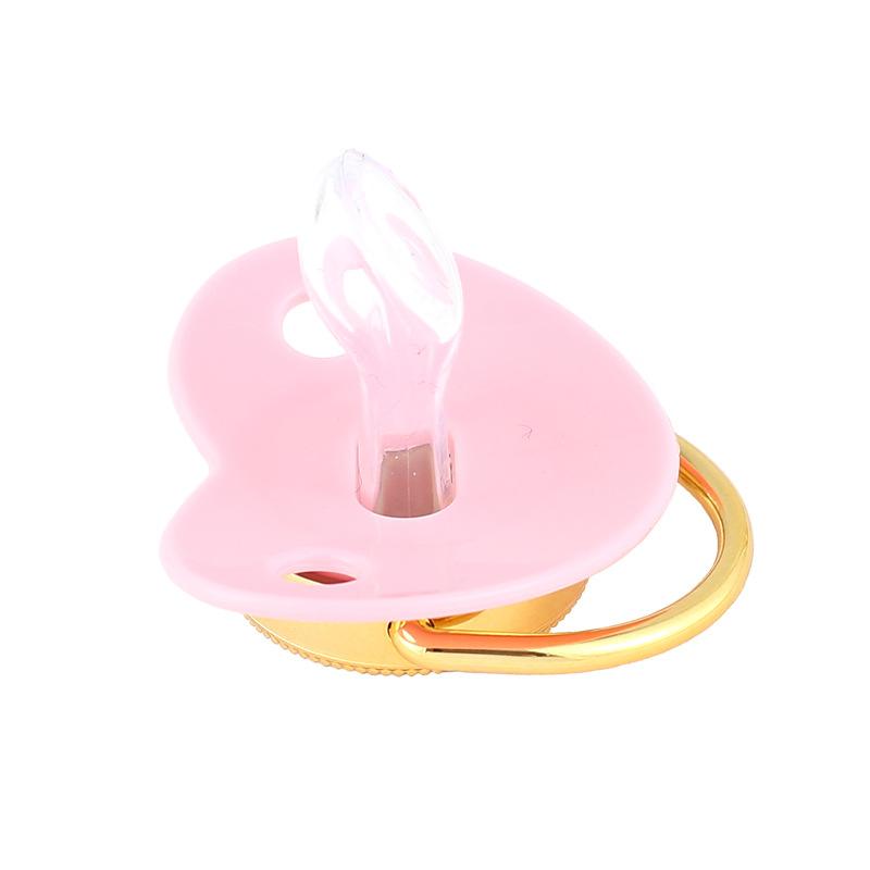 Luxury Personalized Bling Gold Pacifier Set with Clip and Holder Custom Name Baby Gift for Baby Shower - soufeelau