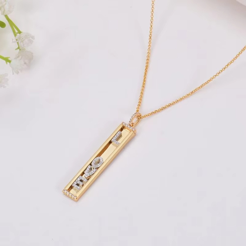 Custom Letters Necklace & Bracelet Optional Charm Necklace Double Sided Skinny Charm Pendant Gift for Her - soufeelau