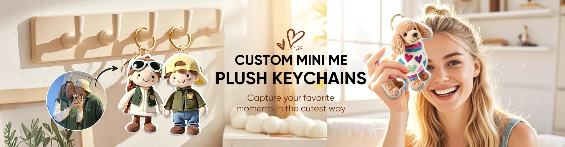Custom doll keychains turn your favorite photos...