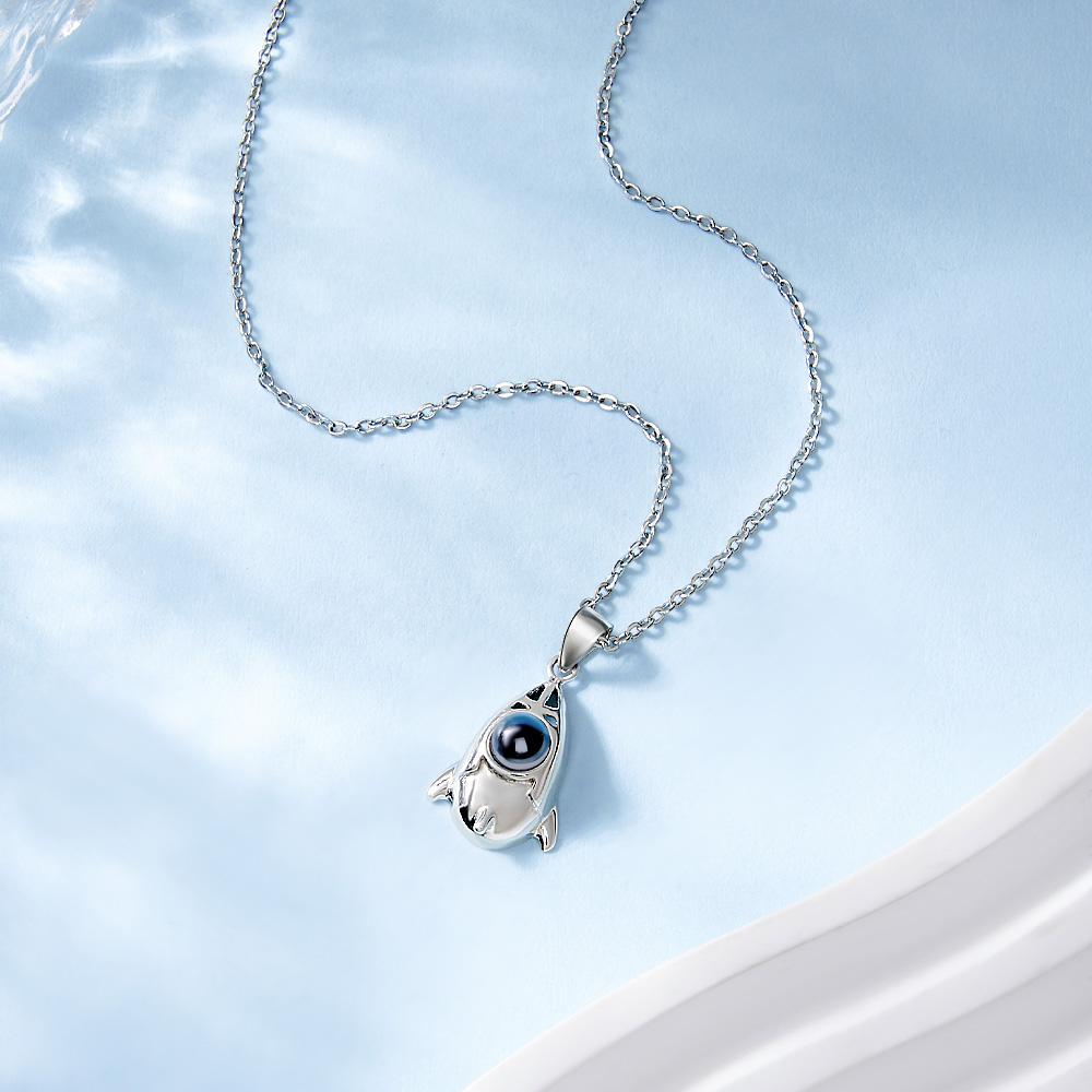 Custom Projection Photo Necklace Creative Rocket Anniversary Gifts - soufeelau