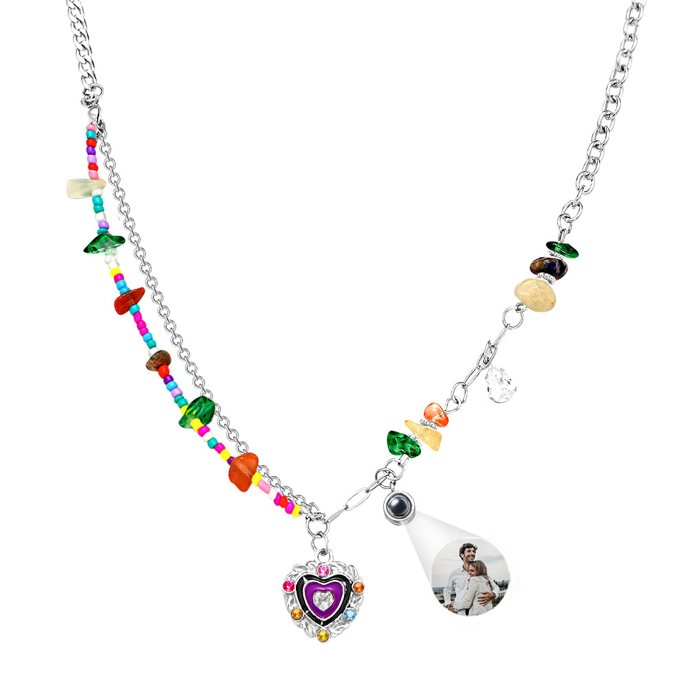 Custom Projection Necklace Sweet Cool Girl Summer Gift - soufeelau