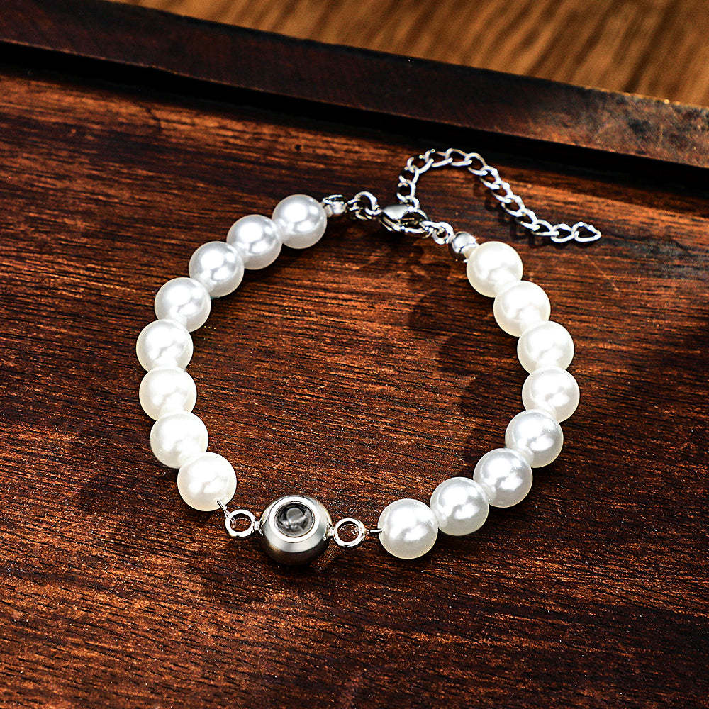 Custom Projection Bracelet Pearl Chain Romantic Gift - soufeelau