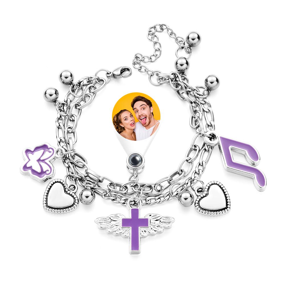 Custom Projection Bracelet Y2K Creative Metal Gift for Her - soufeelau