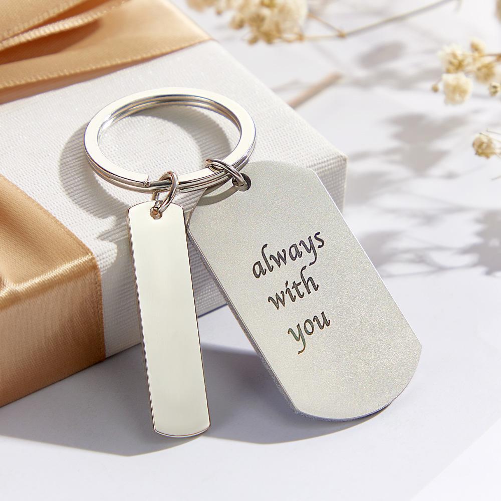 Custom Scannable Spotify Code Keychains Photo Engraved Creative Metal Gifts - soufeelau