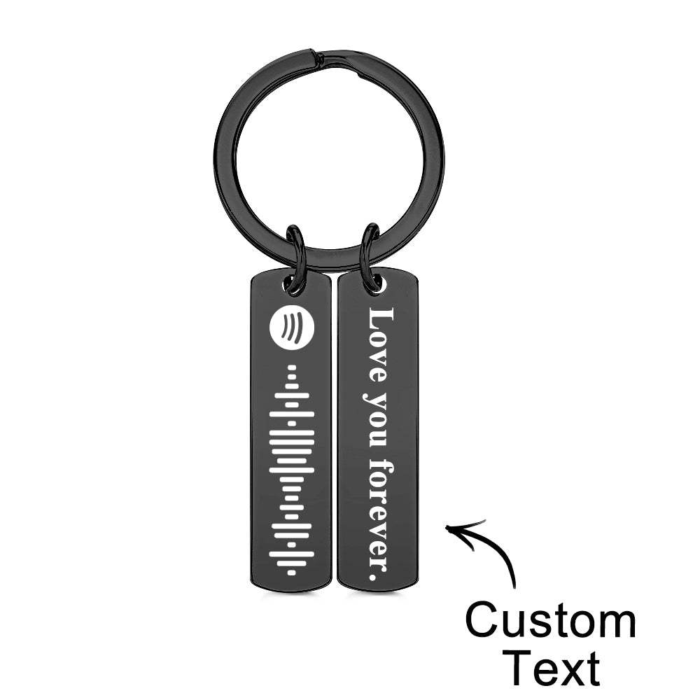 Personalized Scannable Spotify Code Keychain Unique Music Code Name Keychain Gift For Her - soufeelau