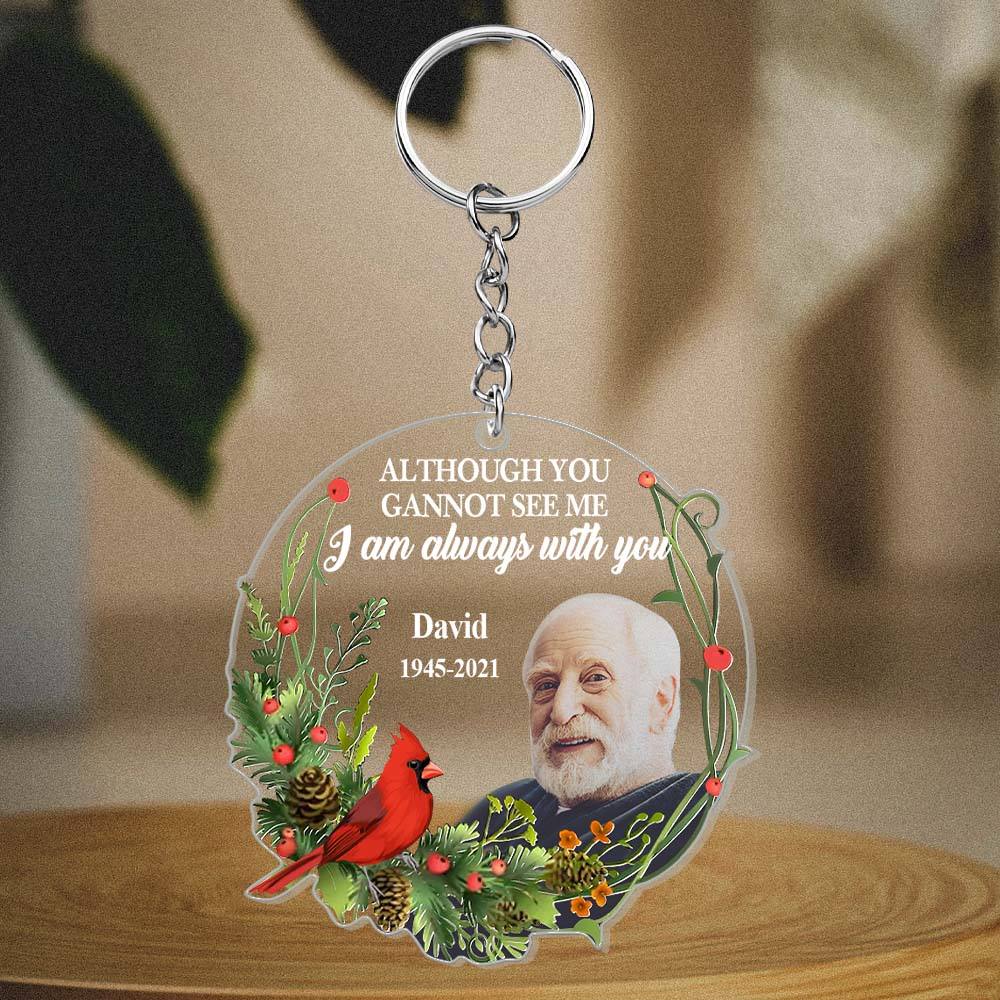 I Am Always With You - Personalized Acrylic Photo Keychain - soufeelau
