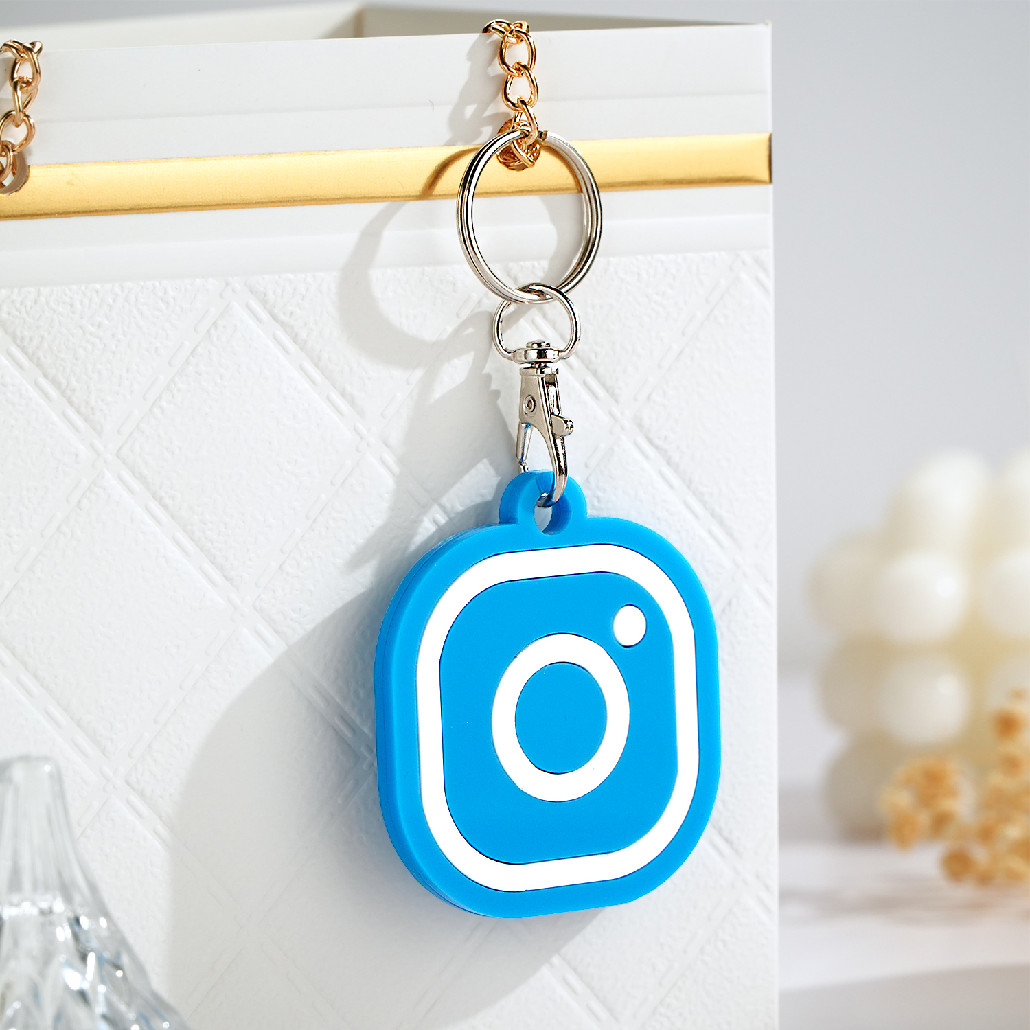 Custom Instagram Smart Nfc Keychain For Social Media Tap And Follow Digital Business Card Payment Link Cash App Link Tree - soufeelau