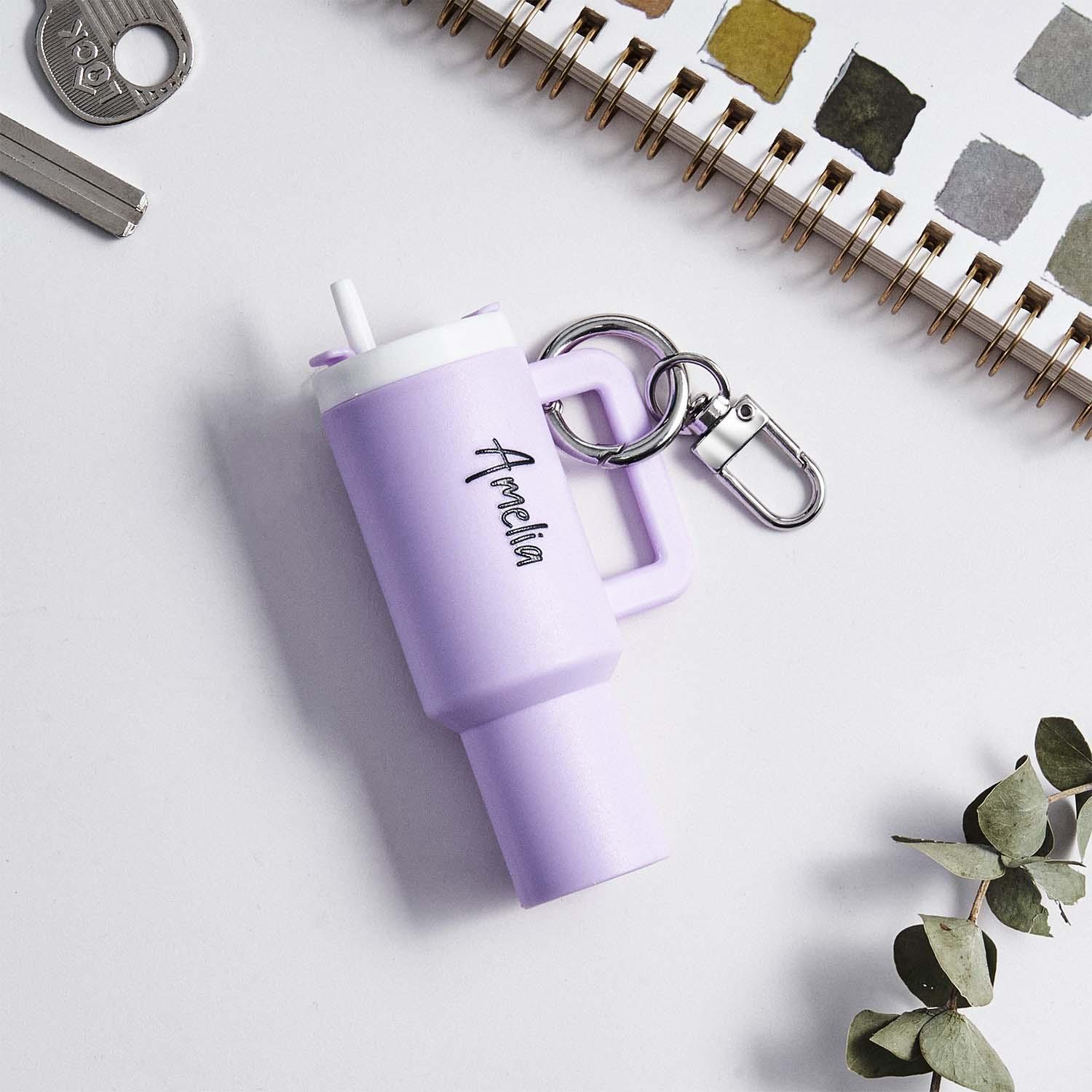 Personalized Keychain Custom Keychain Name Keychain Chapstick Holder Keychain Mini Keychain for Car Keys - soufeelau