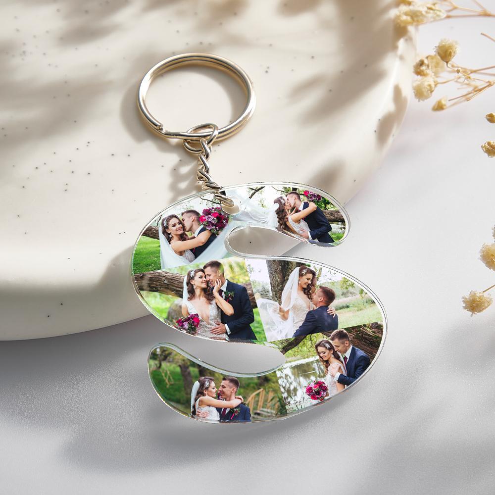 Personalized 26 Letters Keychain Backpack Pendant Alphabet Keyring Initial Name Customized Pictures Save Beautiful Memories - soufeelau