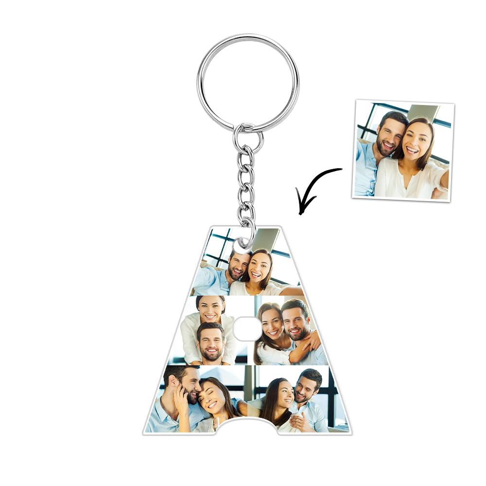 Personalized 26 Letters Keychain Backpack Pendant Alphabet Keyring Initial Name Customized Pictures Save Beautiful Memories - soufeelau