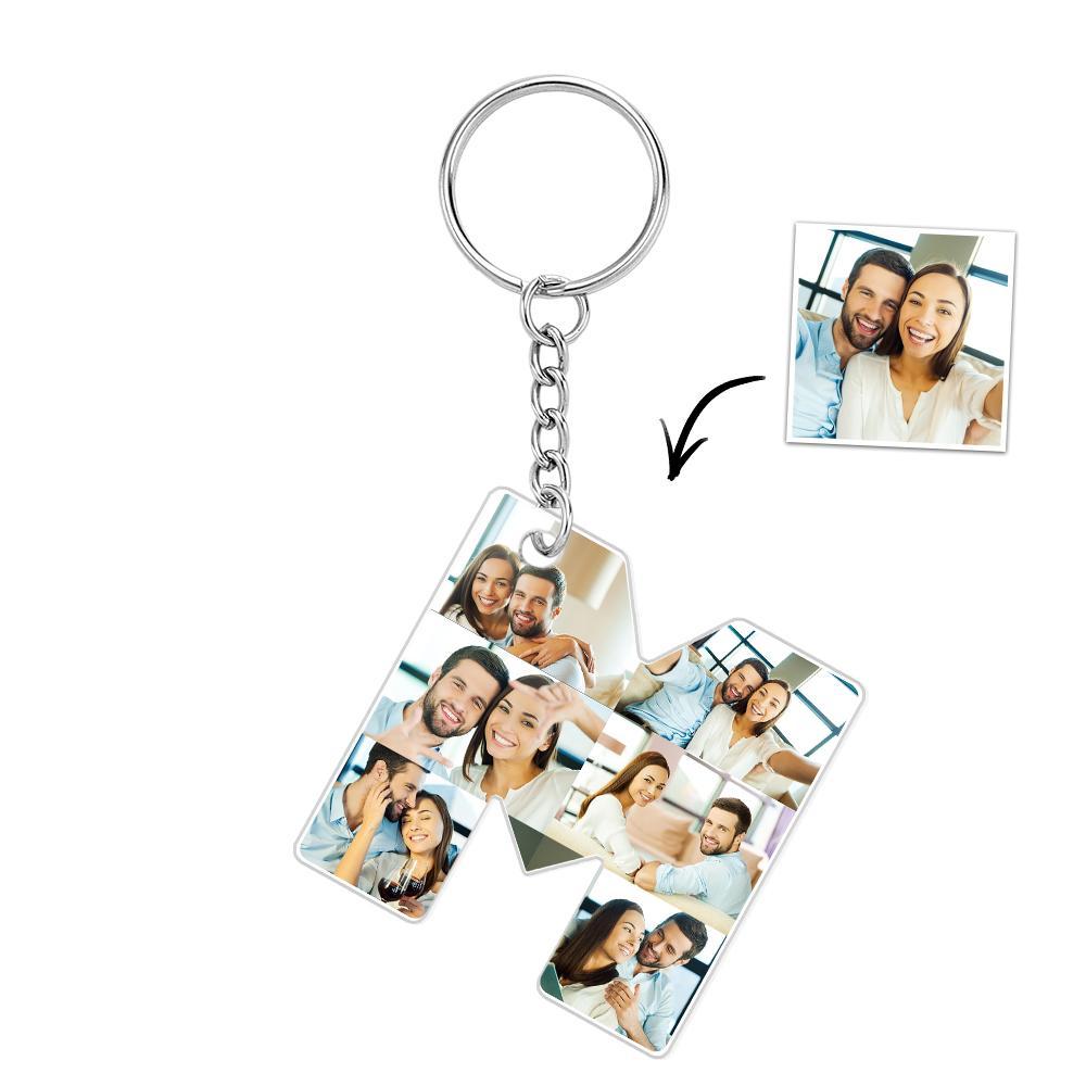 Personalized 26 Letters Keychain Backpack Pendant Alphabet Keyring Initial Name Customized Pictures Save Beautiful Memories - soufeelau