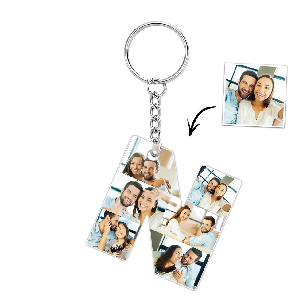 Personalized 26 Letters Keychain Backpack Pendant Alphabet Keyring Initial Name Customized Pictures Save Beautiful Memories - soufeelau