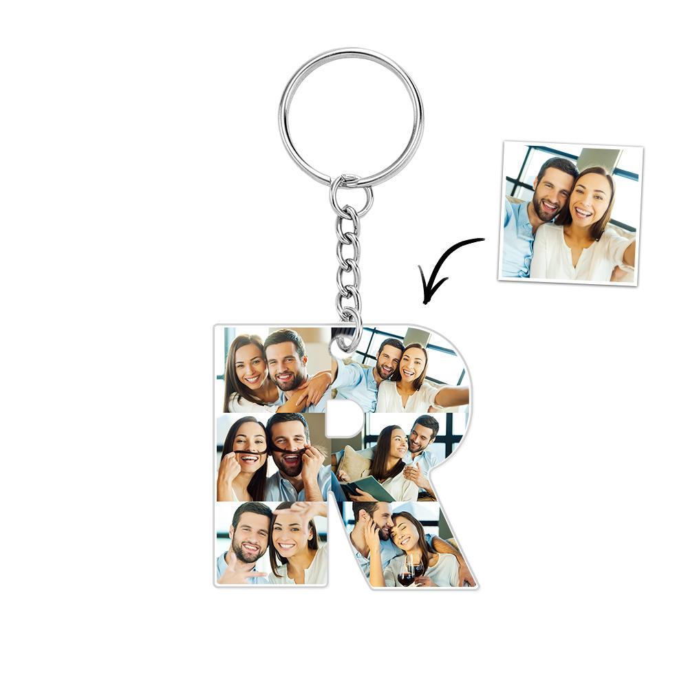 Personalized 26 Letters Keychain Backpack Pendant Alphabet Keyring Initial Name Customized Pictures Save Beautiful Memories - soufeelau