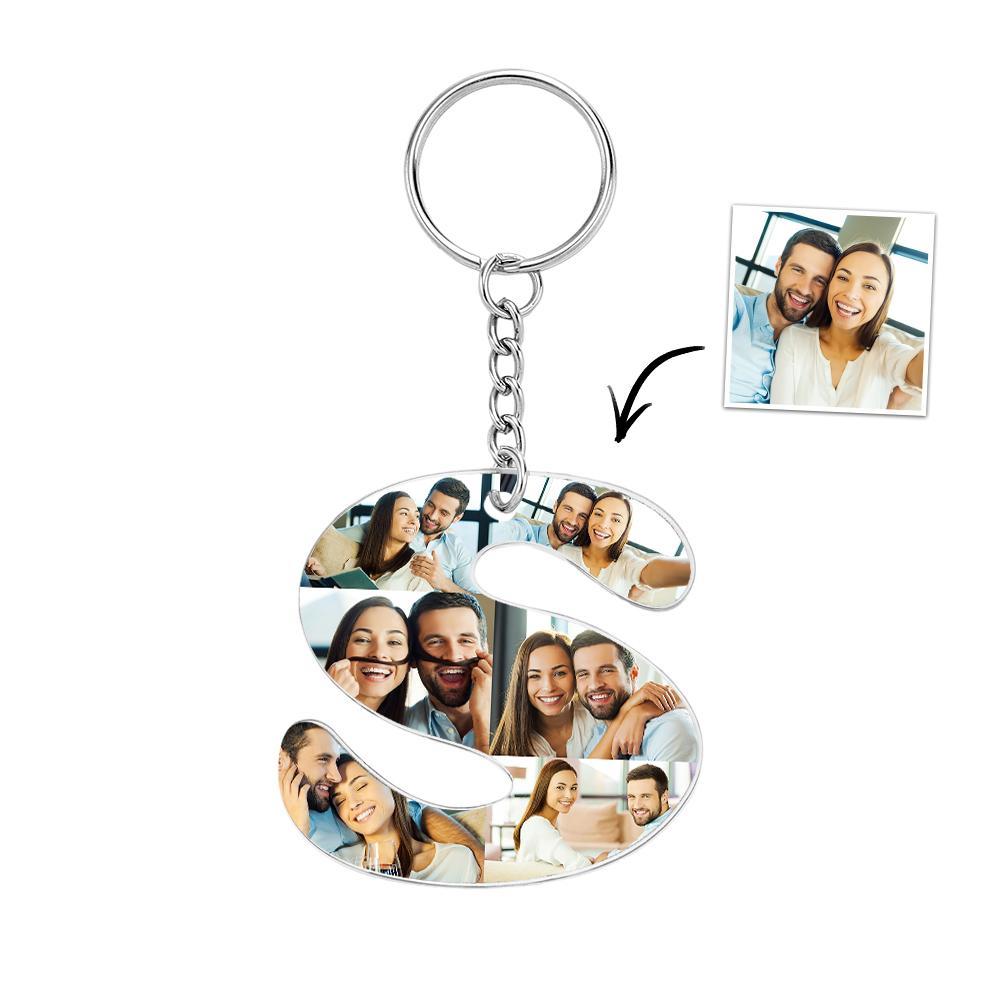 Personalized 26 Letters Keychain Backpack Pendant Alphabet Keyring Initial Name Customized Pictures Save Beautiful Memories - soufeelau