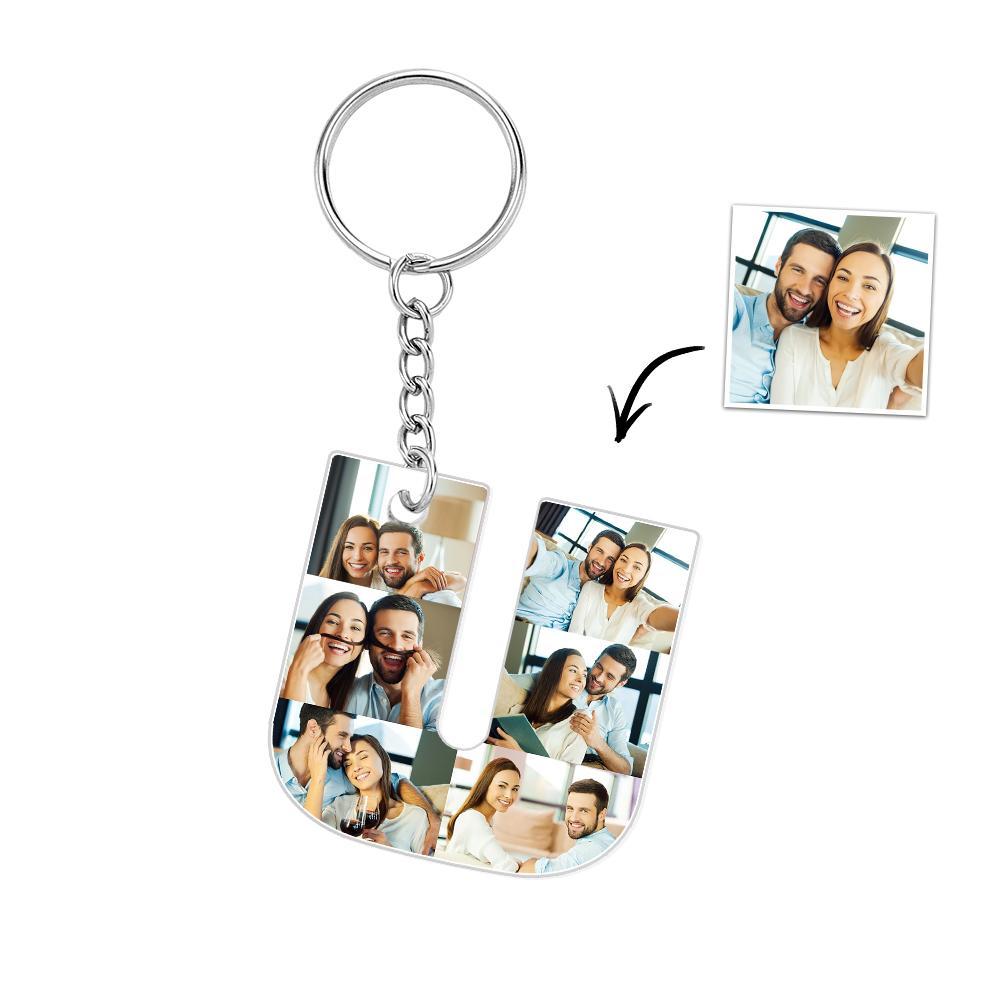 Personalized 26 Letters Keychain Backpack Pendant Alphabet Keyring Initial Name Customized Pictures Save Beautiful Memories - soufeelau