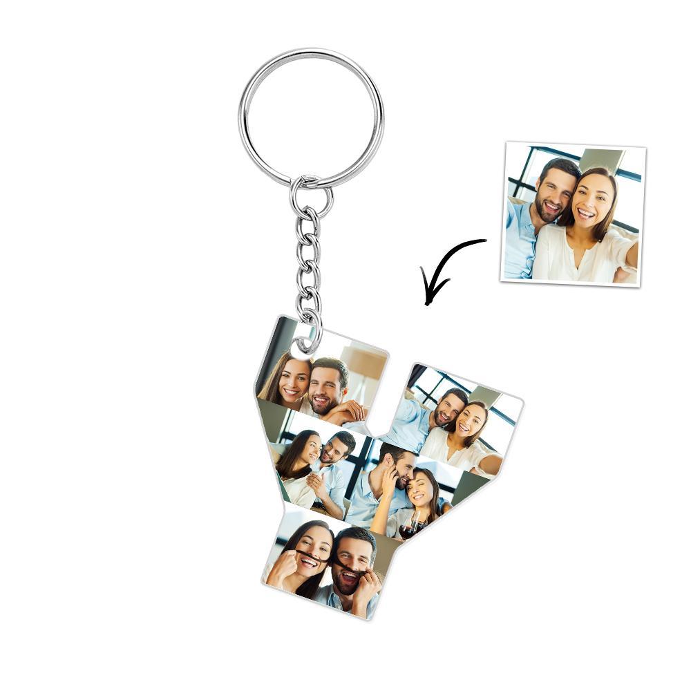 Personalized 26 Letters Keychain Backpack Pendant Alphabet Keyring Initial Name Customized Pictures Save Beautiful Memories - soufeelau