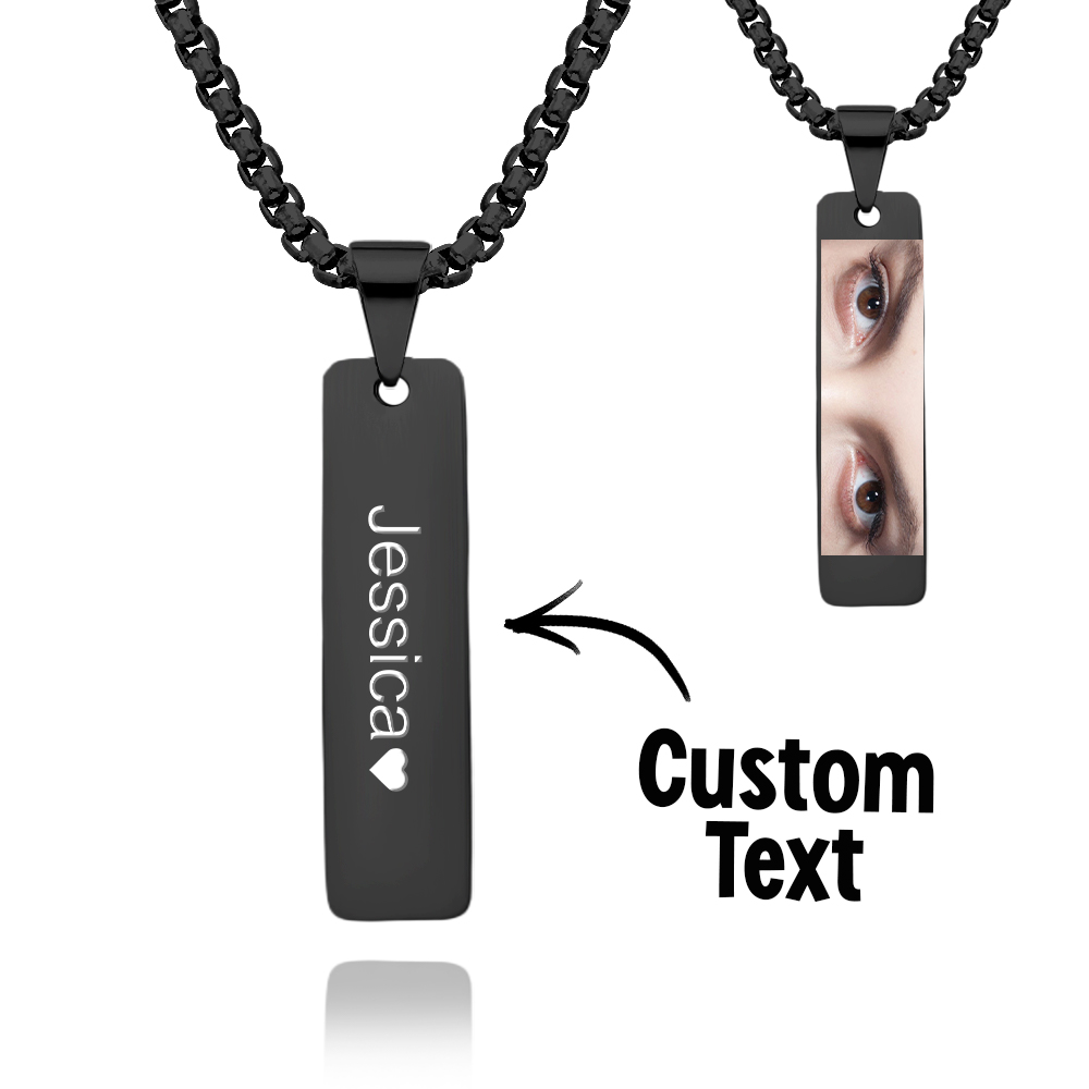 Custom Eyes Photo Necklace Colored Eyes Necklace Best Gift for Her - soufeelau