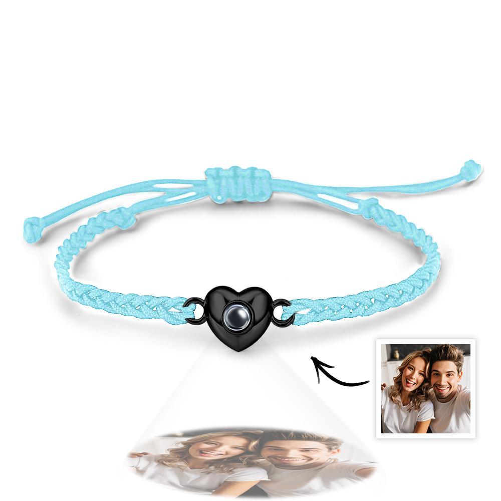 Personalized Picture Projection Bracelet with Heart Shaped Exquisite and Stylish Gift for Her - soufeelau