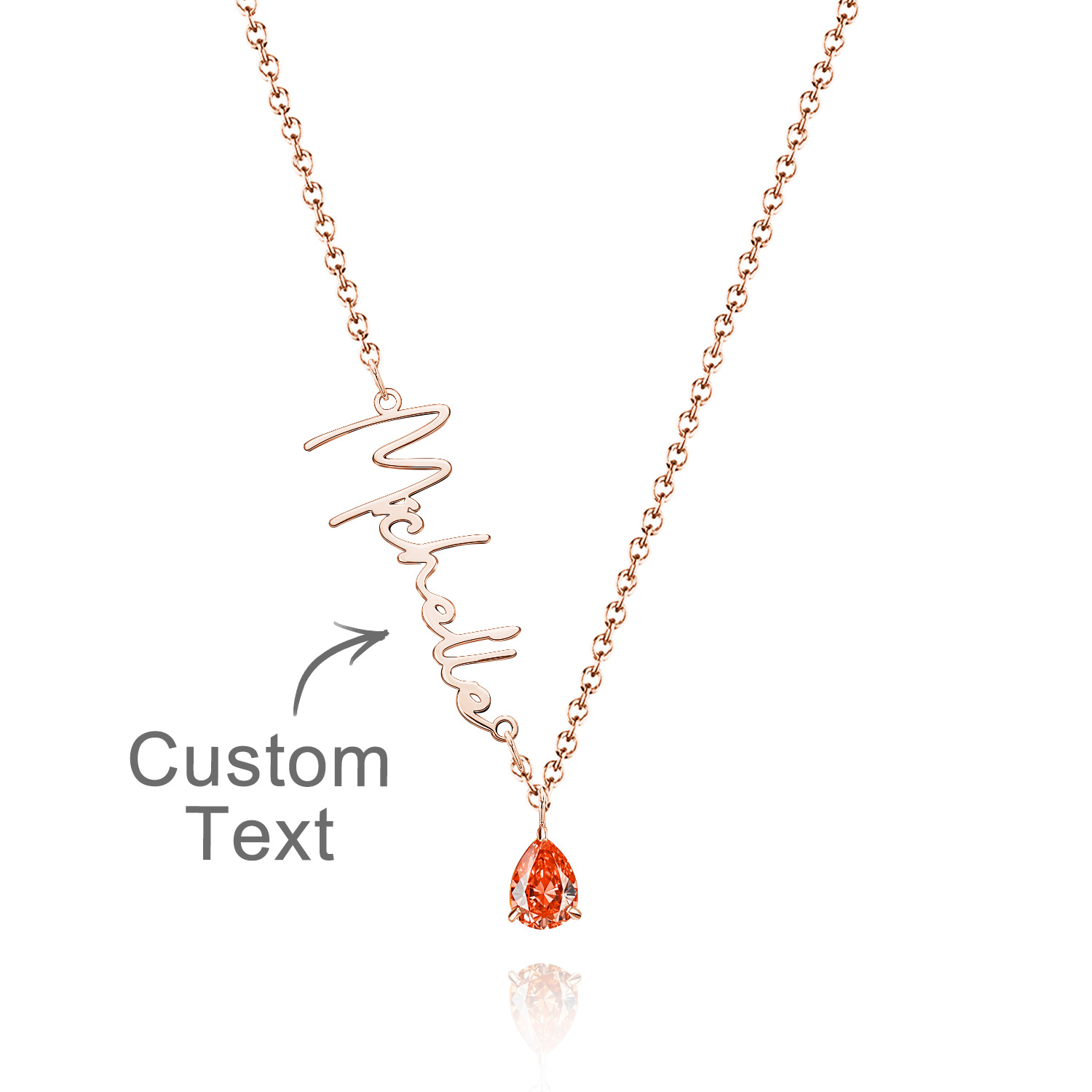 Birthstone Name Necklace Handmade Alexandrite Birthstone Gifts For Girlfriend Personalized Necklace Birthstone Jewelry - soufeelau