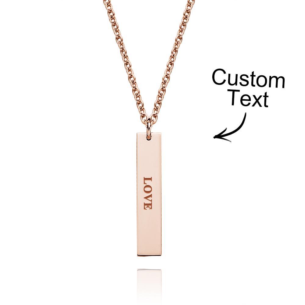 Custom Engraved Necklace Tiny Personalized Bar Tag Creative Gifts - soufeelau
