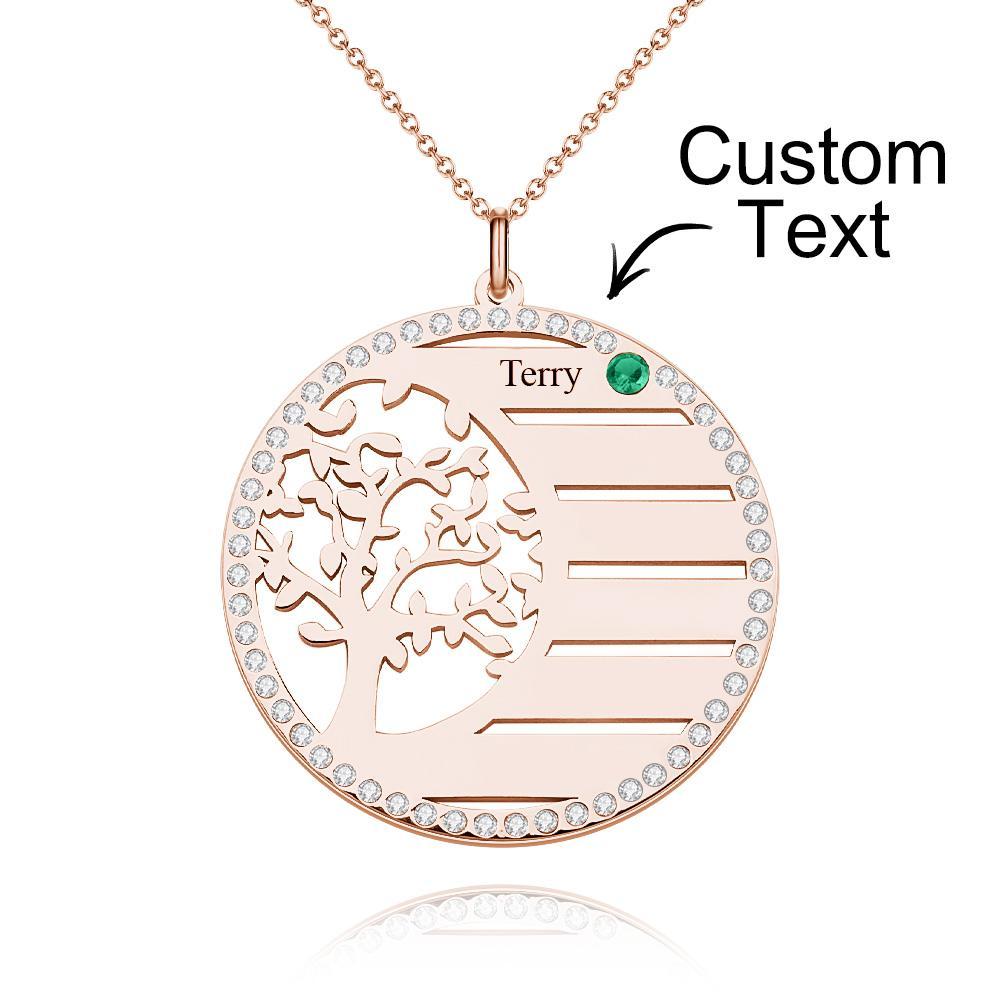 Custom Family Tree Name Necklaces Personalized Birthstone Necklace Mother's Day Gifts - soufeelau