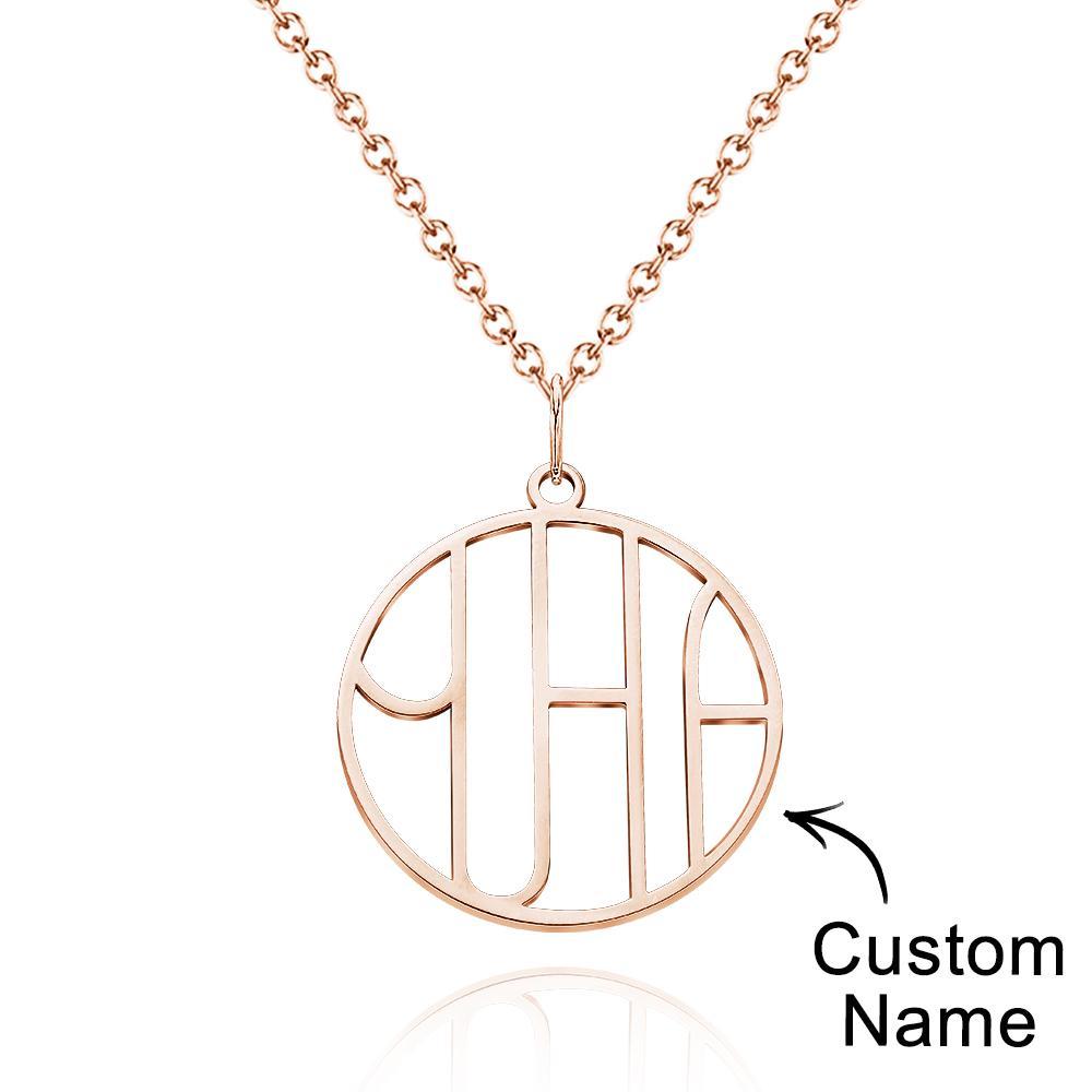 Personalized Unique Design Monogram Custom Name Logo Necklace - soufeelau